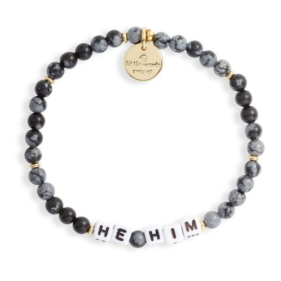 Little Words Project Jewelry - NWT LWP | He/Him Pronoun Beaded Stretch Bracelet